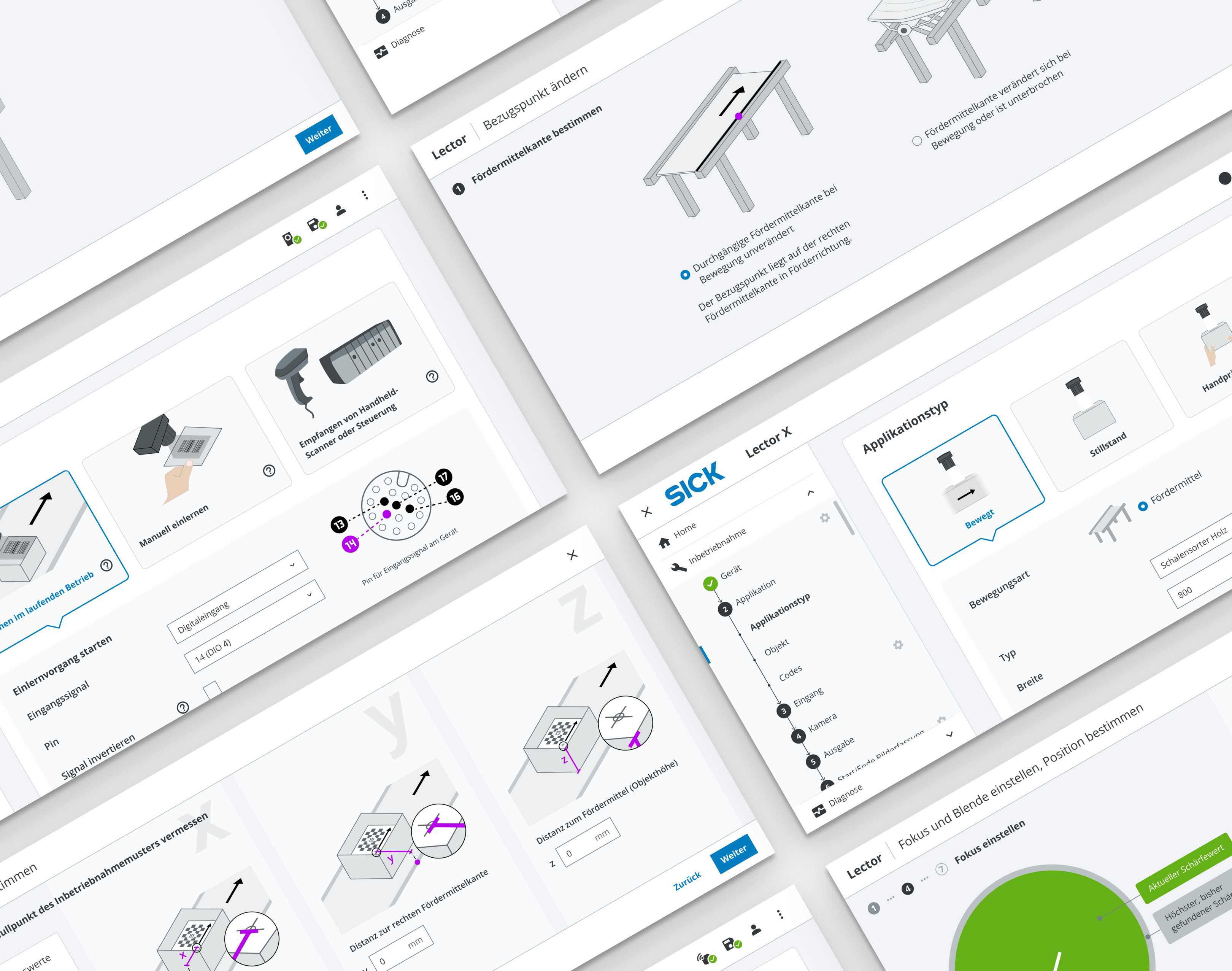 GUI Konzept für komplexen Sensor